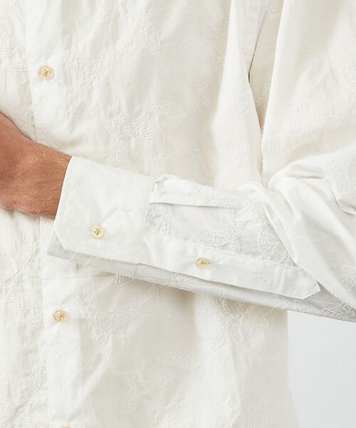 ABAHOUSE / アバハウス シャツ・ブラウス | 【フラワー刺繍】コットンタイプライター シャツ | 詳細6