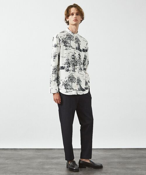 ABAHOUSE / アバハウス シャツ・ブラウス | 総柄 トワルドジュイ バンドカラーシャツ | 詳細1