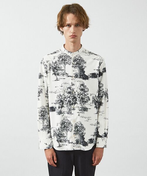 ABAHOUSE / アバハウス シャツ・ブラウス | 総柄 トワルドジュイ バンドカラーシャツ | 詳細2