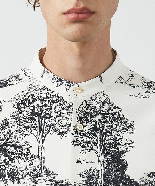 ABAHOUSE / アバハウス シャツ・ブラウス | 総柄 トワルドジュイ バンドカラーシャツ | 詳細5