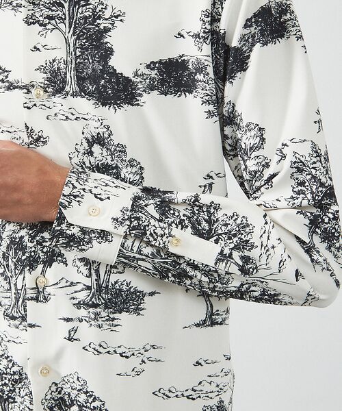 ABAHOUSE / アバハウス シャツ・ブラウス | 総柄 トワルドジュイ バンドカラーシャツ | 詳細6