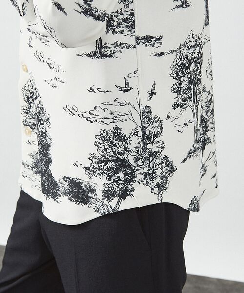 ABAHOUSE / アバハウス シャツ・ブラウス | 総柄 トワルドジュイ バンドカラーシャツ | 詳細7