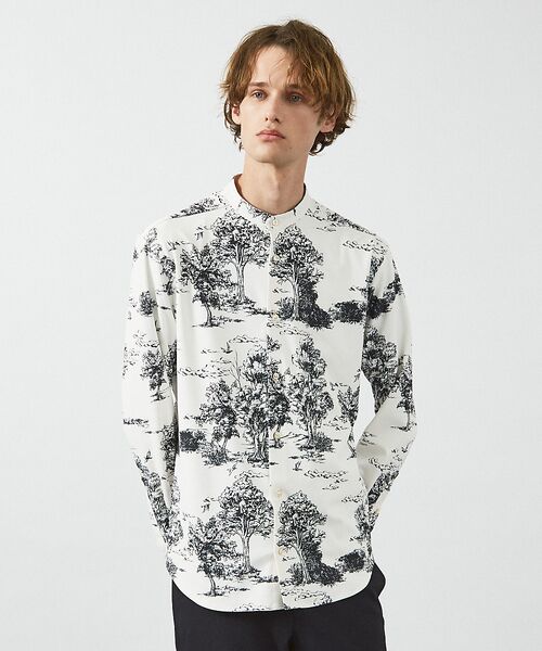 ABAHOUSE / アバハウス シャツ・ブラウス | 総柄 トワルドジュイ バンドカラーシャツ | 詳細9