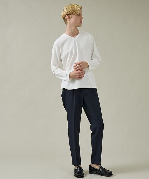 ABAHOUSE / アバハウス Tシャツ | 【定番】ドレスポンチ Vネック 長袖Tシャツ / ストレッチ | 詳細13