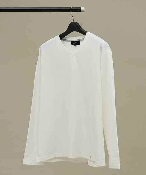 ABAHOUSE / アバハウス Tシャツ | 【定番】ドレスポンチ Vネック 長袖Tシャツ / ストレッチ | 詳細2