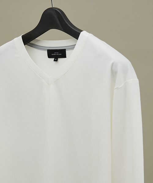 ABAHOUSE / アバハウス Tシャツ | 【定番】ドレスポンチ Vネック 長袖Tシャツ / ストレッチ | 詳細8