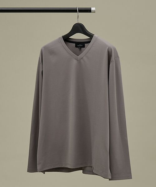 ABAHOUSE / アバハウス Tシャツ | 【定番】ドレスポンチ Vネック 長袖Tシャツ / ストレッチ | 詳細16