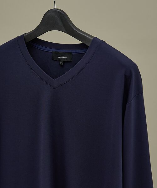 ABAHOUSE / アバハウス Tシャツ | 【定番】ドレスポンチ Vネック 長袖Tシャツ / ストレッチ | 詳細18