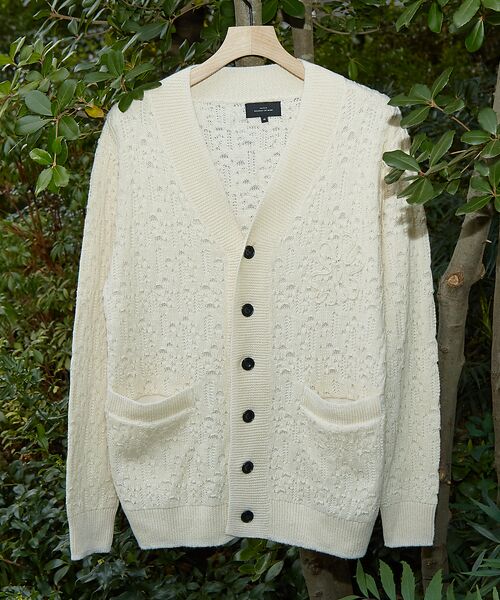 ABAHOUSE / アバハウス カーディガン・ボレロ | 【スカシ柄】インディゴヤーン接結カーディガン | 詳細12