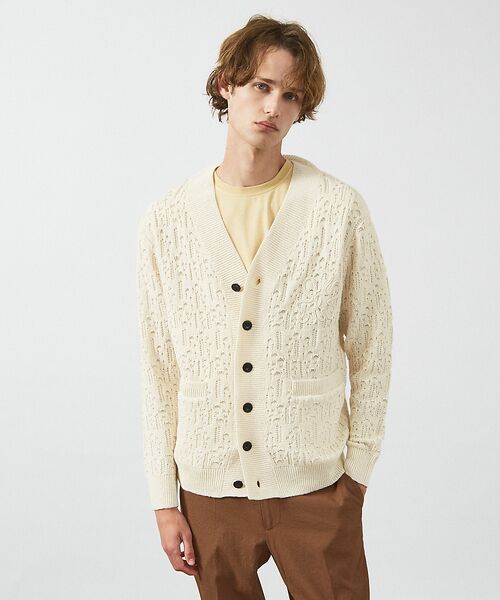 ABAHOUSE / アバハウス カーディガン・ボレロ | 【スカシ柄】インディゴヤーン接結カーディガン | 詳細8