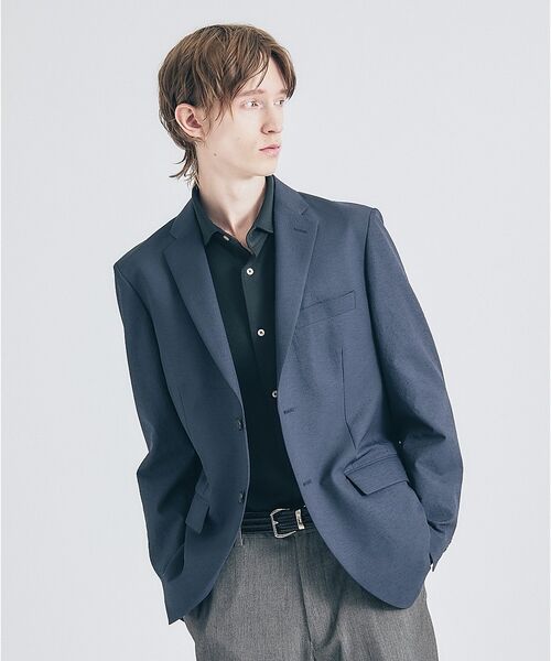 ABAHOUSE / アバハウス テーラードジャケット | 【セットアップ対応】リネンライク ライトジャケット / 軽量 ストレッチ 手洗い | 詳細14