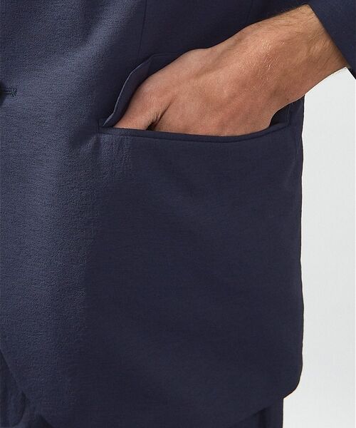 ABAHOUSE / アバハウス テーラードジャケット | 【セットアップ対応】リネンライク ライトジャケット / 軽量 ストレッチ 手洗い | 詳細8