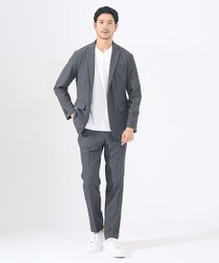 ABAHOUSE / アバハウス テーラードジャケット | 【上下2点セット/セットアップ対応】シルキータッチ ウォッシャブル セットアップ