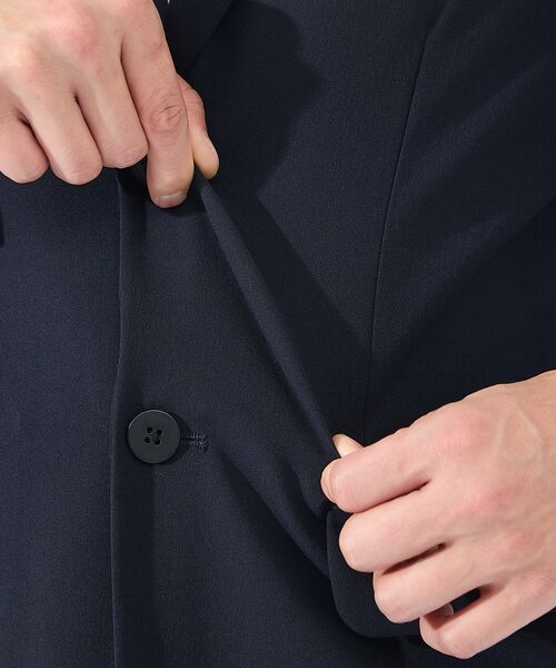ABAHOUSE / アバハウス テーラードジャケット | 【上下2点セット/セットアップ対応】シルキータッチ ウォッシャブル セットアップ | 詳細12