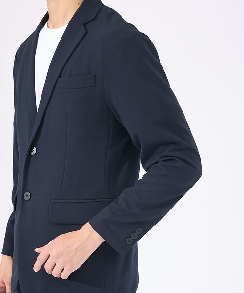 ABAHOUSE / アバハウス テーラードジャケット | 【上下2点セット/セットアップ対応】シルキータッチ ウォッシャブル セットアップ | 詳細7