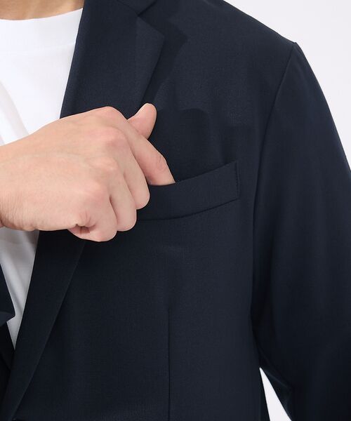 ABAHOUSE / アバハウス テーラードジャケット | 【上下2点セット/セットアップ対応】シルキータッチ ウォッシャブル セットアップ | 詳細9