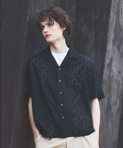 ABAHOUSE / アバハウス シャツ・ブラウス | 【AH ABAHOUSE】ダイヤ柄 シアーストレッチ 半袖シャツ