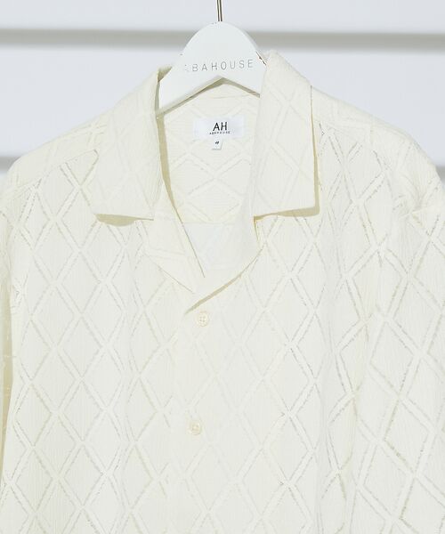 ABAHOUSE / アバハウス シャツ・ブラウス | 【AH ABAHOUSE】ダイヤ柄 シアーストレッチ 半袖シャツ | 詳細2