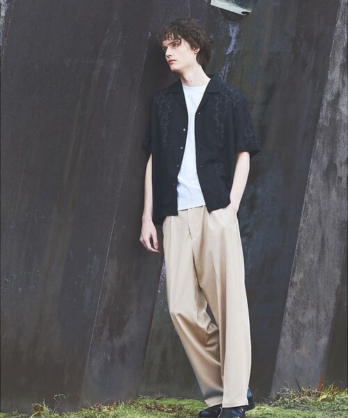 ABAHOUSE / アバハウス シャツ・ブラウス | 【AH ABAHOUSE】ダイヤ柄 シアーストレッチ 半袖シャツ | 詳細12