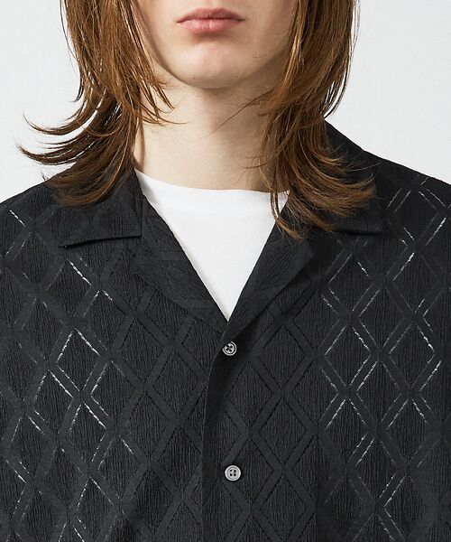 ABAHOUSE / アバハウス シャツ・ブラウス | 【AH ABAHOUSE】ダイヤ柄 シアーストレッチ 半袖シャツ | 詳細16