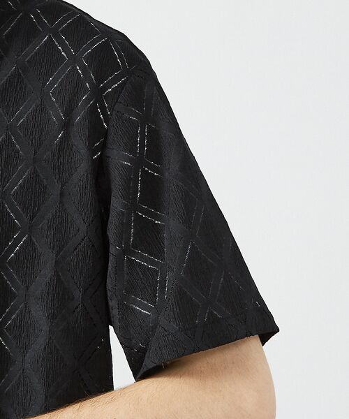 ABAHOUSE / アバハウス シャツ・ブラウス | 【AH ABAHOUSE】ダイヤ柄 シアーストレッチ 半袖シャツ | 詳細17