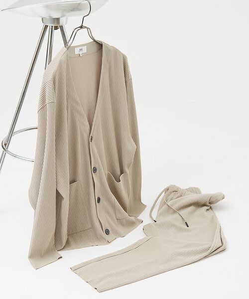 ABAHOUSE/アバハウス 【AH ABAHOUSE/セットアップ対応】プリーツ カーディガン グレージュ 48 ABAHOUSE/アバハウス 【AH ABAHOUSE/セットアップ対応】プリーツ カーディガン グレージュ 48