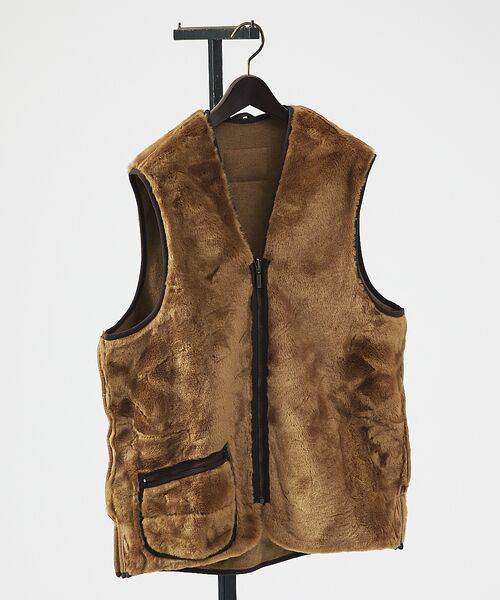 ABAHOUSE/アバハウス 【BARBOUR / バブアー】フロントジップ ファー ライナー ベスト ブラウン 50 ABAHOUSE/アバハウス 【BARBOUR / バブアー】フロントジップ ファー ライナー ベスト ブラウン 50