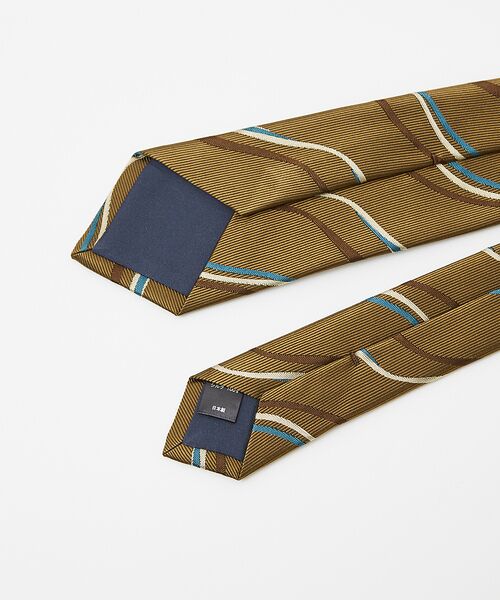 ABAHOUSE / アバハウス ネクタイ | シルクネクタイ レジメンタル風ウェーブ柄 / MADE IN JAPAN | 詳細3