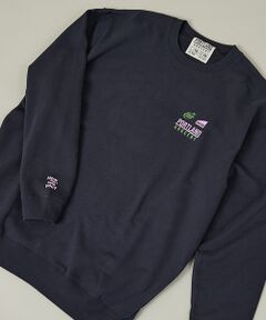 ABAHOUSE / アバハウス スウェット | 【PORTLAND-GROCERY】ロゴプリント クルーネックスウェット / L