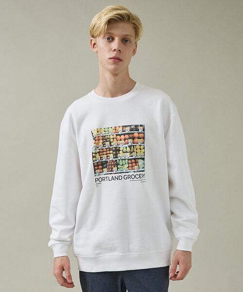 ABAHOUSE / アバハウス スウェット | 【PORTLAND-GROCERY】グラフィックプリント クルーネックスウェット | 詳細8