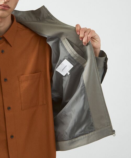 ABAHOUSE / アバハウス ブルゾン | シャンブレーツイル スタンドカラーブルゾン / ショートブルゾン | 詳細7