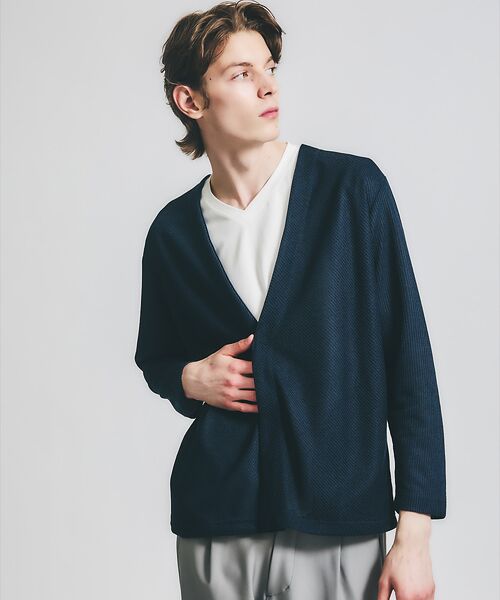 ABAHOUSE / アバハウス カーディガン・ボレロ | シアージャージー  2ボタン 比翼 カーディガン | 詳細11