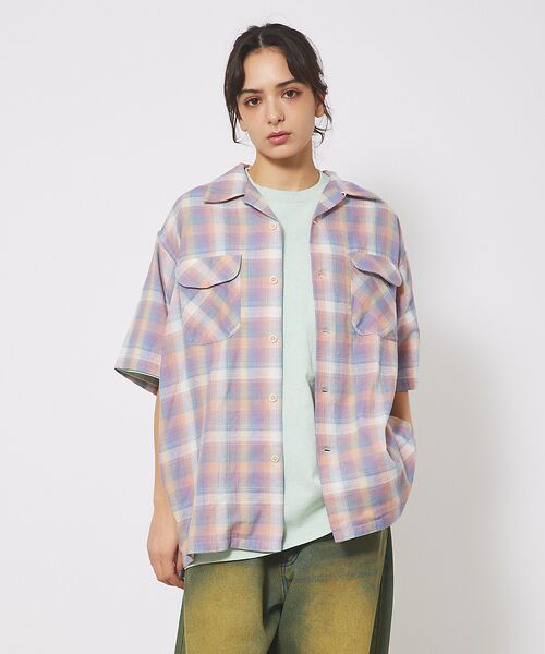 ABAHOUSE/アバハウス 【PENDLETON/ペンドルトン】Open Collar Shirt/ボードシ ピンク系その他1 M ABAHOUSE/アバハウス 【PENDLETON/ペンドルトン】Open Collar Shirt/ボードシ ピンク系その他1 M