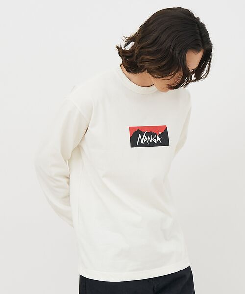 ABAHOUSE/アバハウス 【NANGA/ナンガ】ECO HYBRID BOX LOGO LS/ボックスロゴ ホワイト M ABAHOUSE/アバハウス 【NANGA/ナンガ】ECO HYBRID BOX LOGO LS/ボックスロゴ ホワイト M