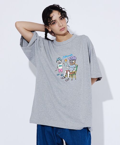 ABAHOUSE / アバハウス Tシャツ | 【NANGA/ナンガ】ECOHYBRID イラストレーターTシャツシリーズ/HI（グレー系その他2）