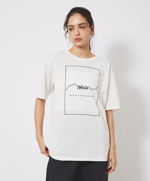 ABAHOUSE / アバハウス Tシャツ | 【NANGA/ナンガ】DRY MIX FRAME LOGO T/ドライミックス/ | 詳細6