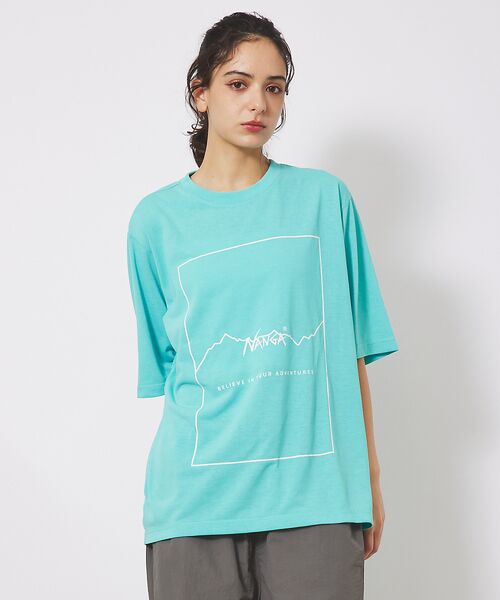 ABAHOUSE / アバハウス Tシャツ | 【NANGA/ナンガ】DRY MIX FRAME LOGO T/ドライミックス/ | 詳細10