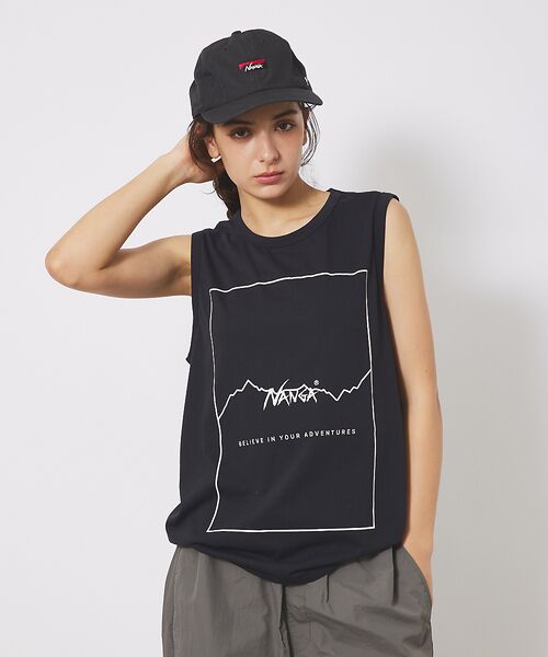 ABAHOUSE / アバハウス Tシャツ | 【NANGA/ナンガ】DRYMIX FRAME ノースリーブ/タンクトップ | 詳細7