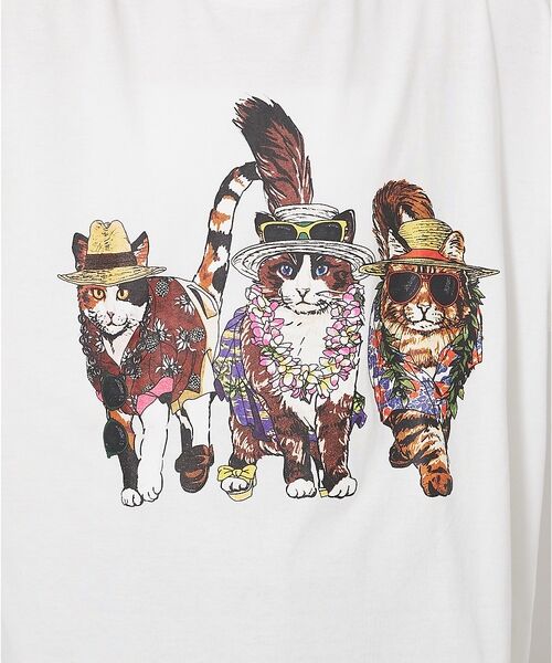 ABAHOUSE / アバハウス Tシャツ | 【CORISCO/コリスコ】 Animal猫 Tシャツ/アニマルTシャツ【予約】 | 詳細10