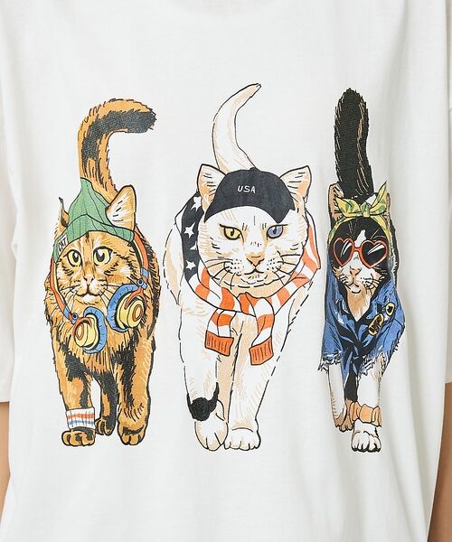 ABAHOUSE / アバハウス Tシャツ | 【CORISCO/コリスコ】 Animal猫 Tシャツ/アニマルTシャツ【予約】 | 詳細17