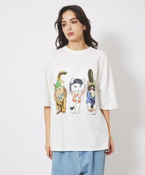 ABAHOUSE / アバハウス Tシャツ | 【CORISCO/コリスコ】 Animal猫 Tシャツ/アニマルTシャツ | 詳細18