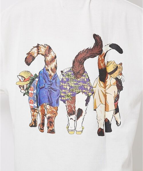 ABAHOUSE / アバハウス Tシャツ | 【CORISCO/コリスコ】 Animal猫 Tシャツ/アニマルTシャツ【予約】 | 詳細7