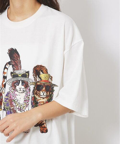 ABAHOUSE / アバハウス Tシャツ | 【CORISCO/コリスコ】 Animal猫 Tシャツ/アニマルTシャツ【予約】 | 詳細9