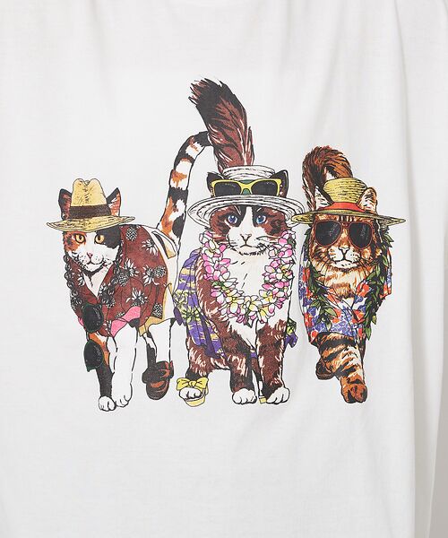 ABAHOUSE / アバハウス Tシャツ | 【CORISCO/コリスコ】 Animal猫 Tシャツ/アニマルTシャツ | 詳細13