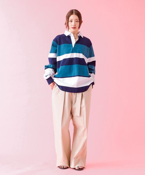 ABAHOUSE / アバハウス ポロシャツ | 【BARBARIAN / バーバリアン】 12oz ロングスリーブ ラガー シャ | 詳細1