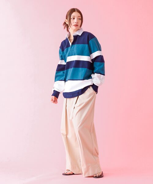 ABAHOUSE / アバハウス ポロシャツ | 【BARBARIAN / バーバリアン】 12oz ロングスリーブ ラガー シャ | 詳細2