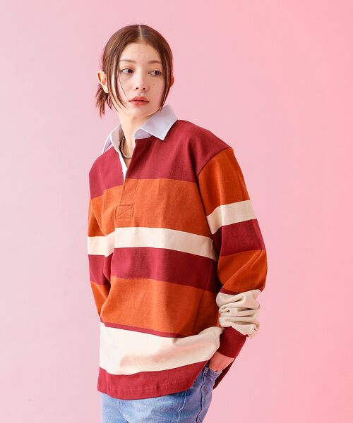 ABAHOUSE / アバハウス ポロシャツ | 【BARBARIAN / バーバリアン】 12oz ロングスリーブ ラガー シャ | 詳細15