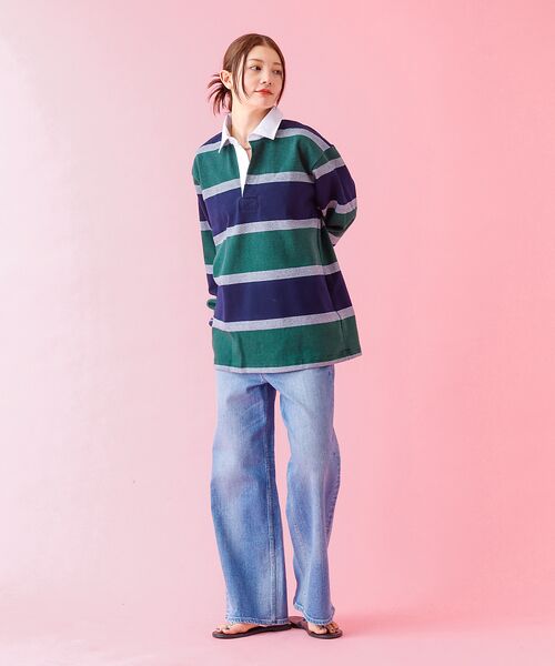 ABAHOUSE / アバハウス ポロシャツ | 【BARBARIAN / バーバリアン】 12oz ロングスリーブ ラガー シャ | 詳細20