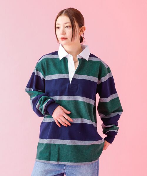 ABAHOUSE / アバハウス ポロシャツ | 【BARBARIAN / バーバリアン】 12oz ロングスリーブ ラガー シャ | 詳細22