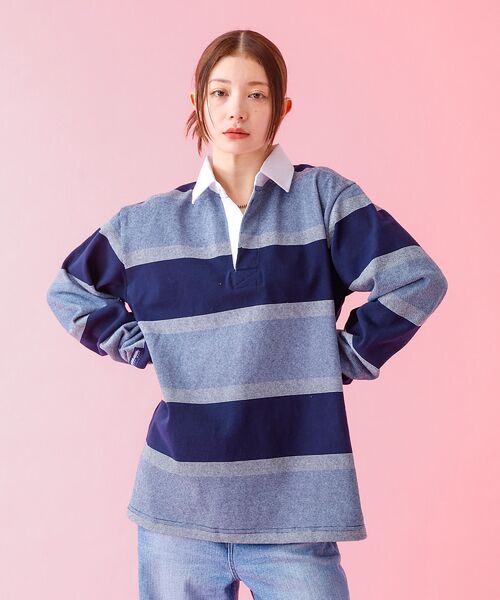 ABAHOUSE / アバハウス ポロシャツ | 【BARBARIAN / バーバリアン】 12oz ロングスリーブ ラガー シャ | 詳細24